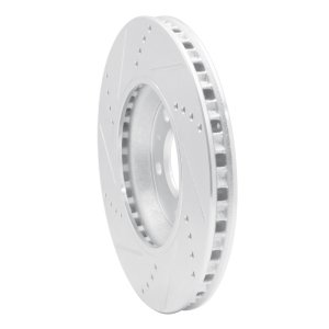 Pontiac Solstice Brake Rotor (1) - Front Right - R1 Concepts - Drilled & Slotted - Silver - `06-`10